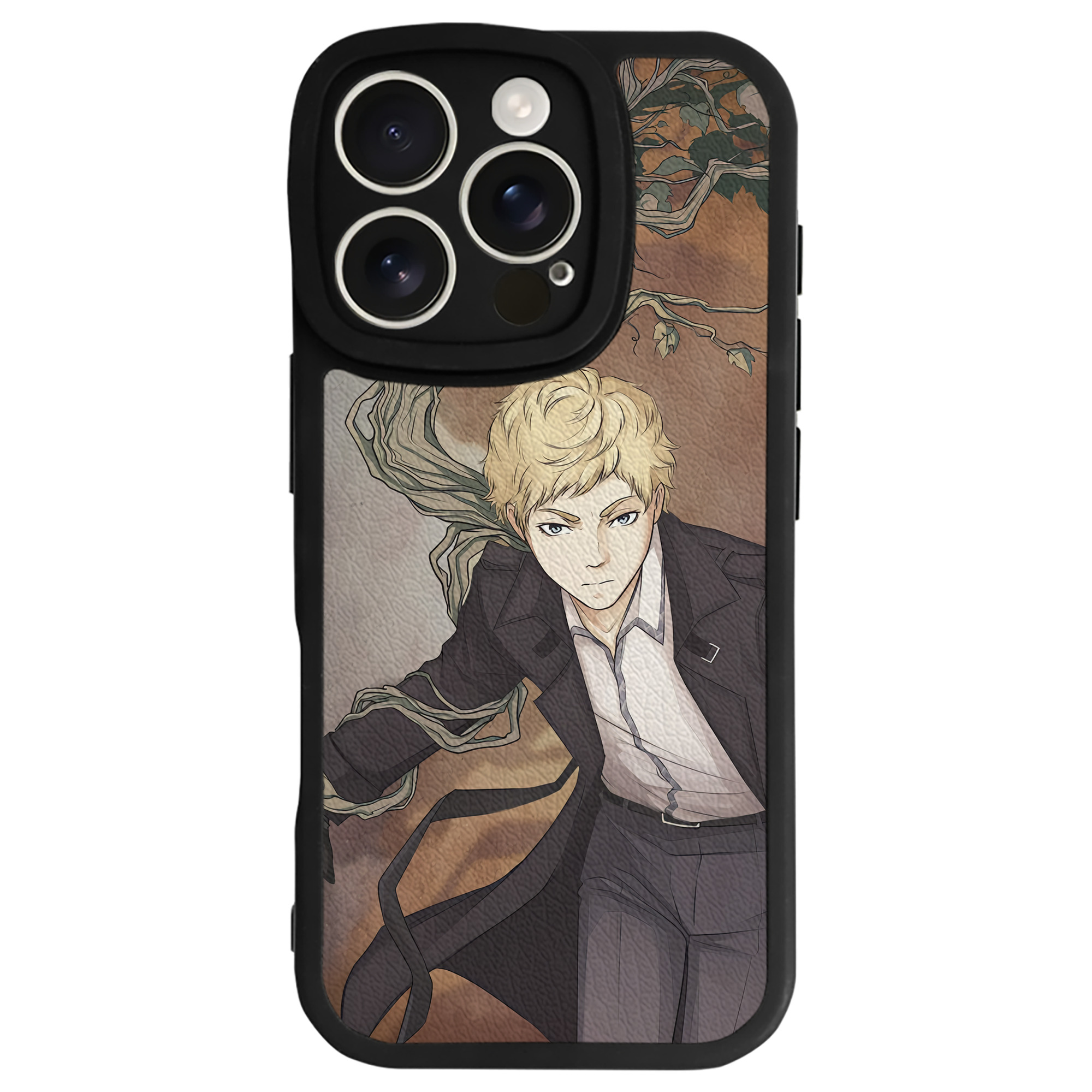（画像用） 文豪ストレイドッグス Bungo Stray Dogs 【iPhone 16シリーズ対応】シリコンスマホケース（レザー調） 材質：シリコン
